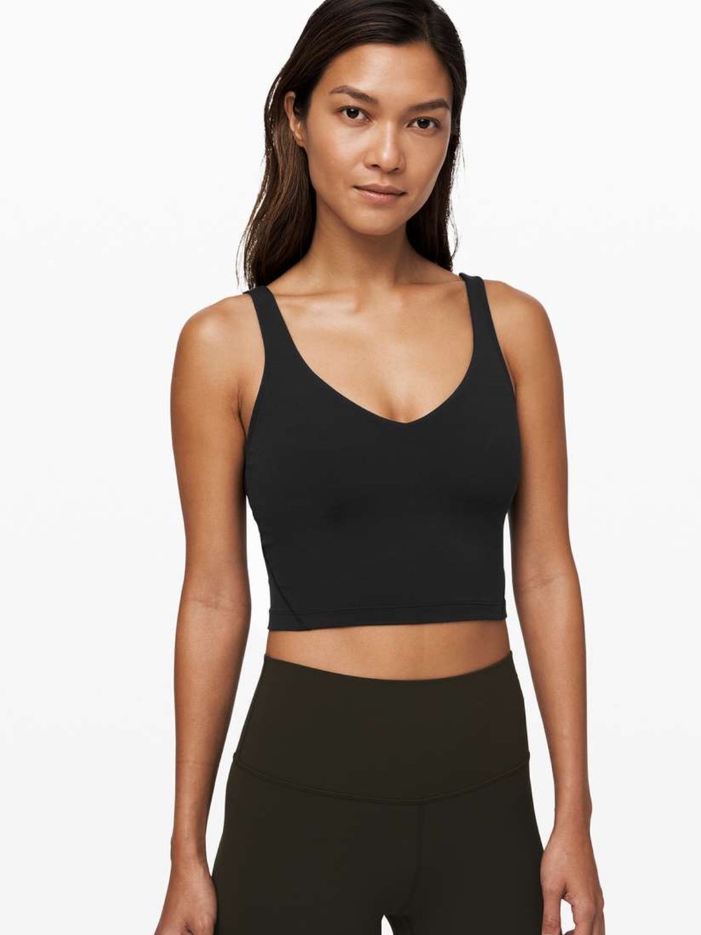 lululemon athletica Black V-Neck Cropped Sports Bra